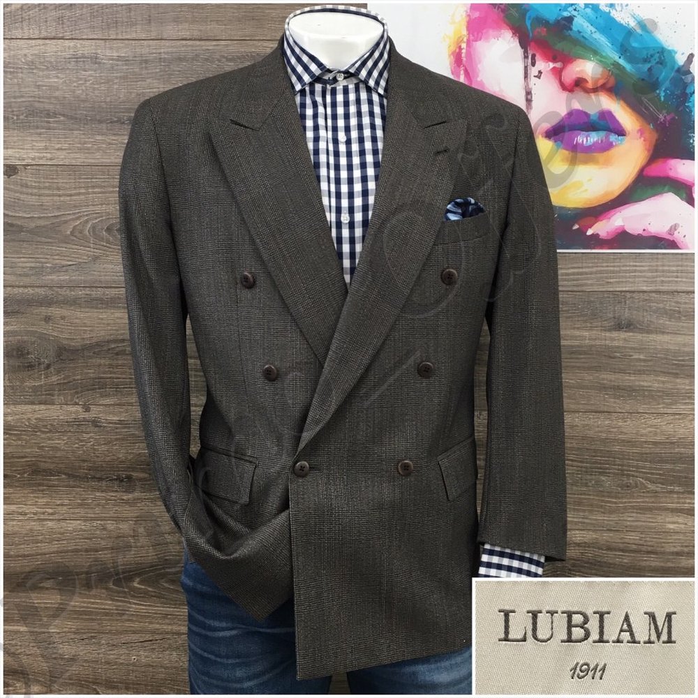 Vintage Lubiam LBM 911 Mens Blazer Sport Coat Two Button Jacket Wool 42R Casual
